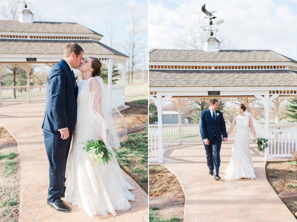 Bride and Groom at Ferdinand Community Center