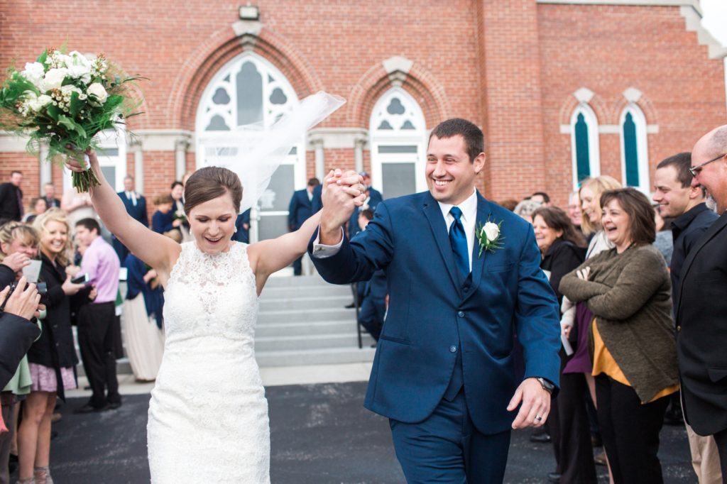 Just Married Bride and Groom