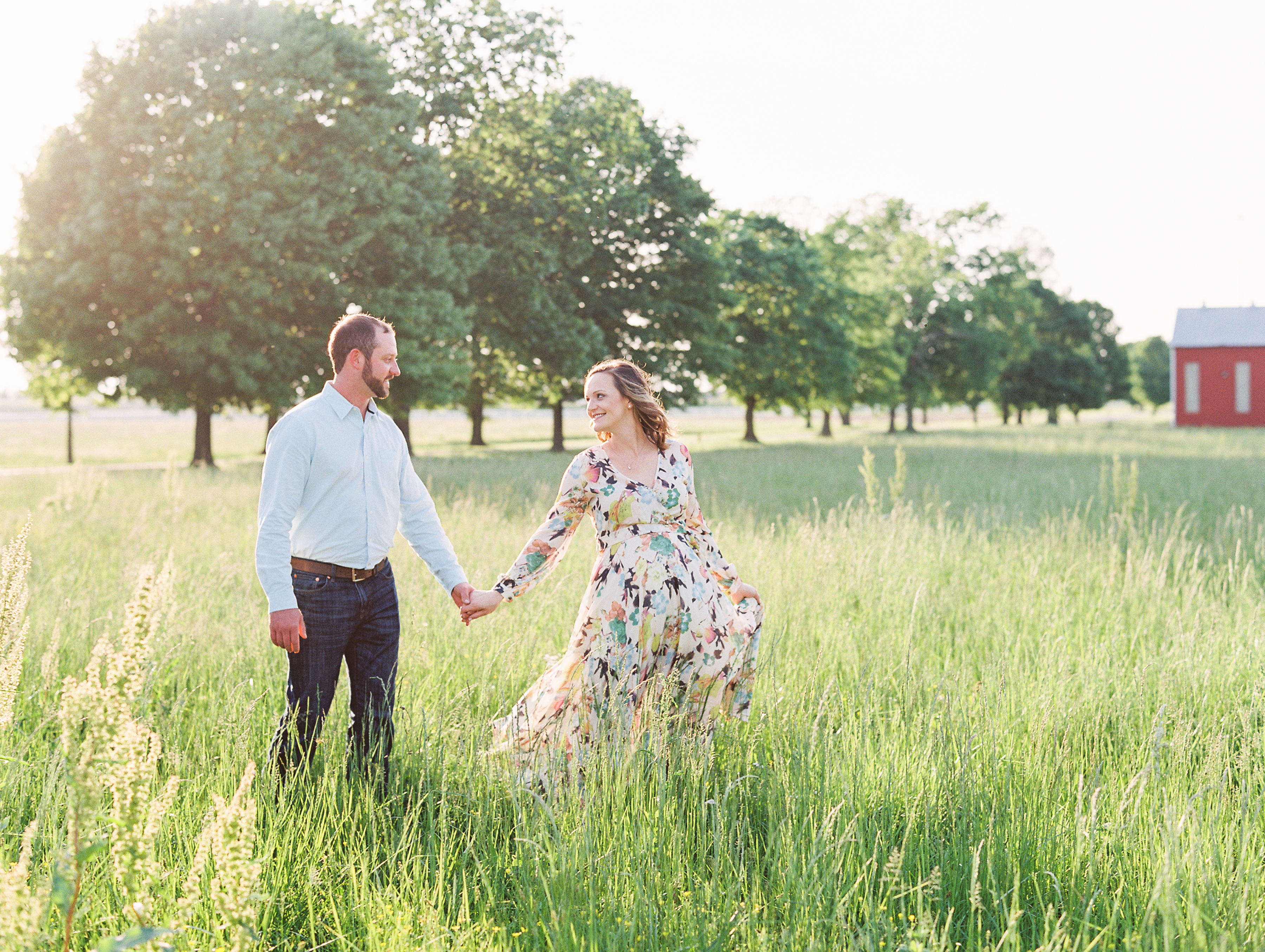 Film Maternity Session at Reids Orchard Owensboro Kentucky
